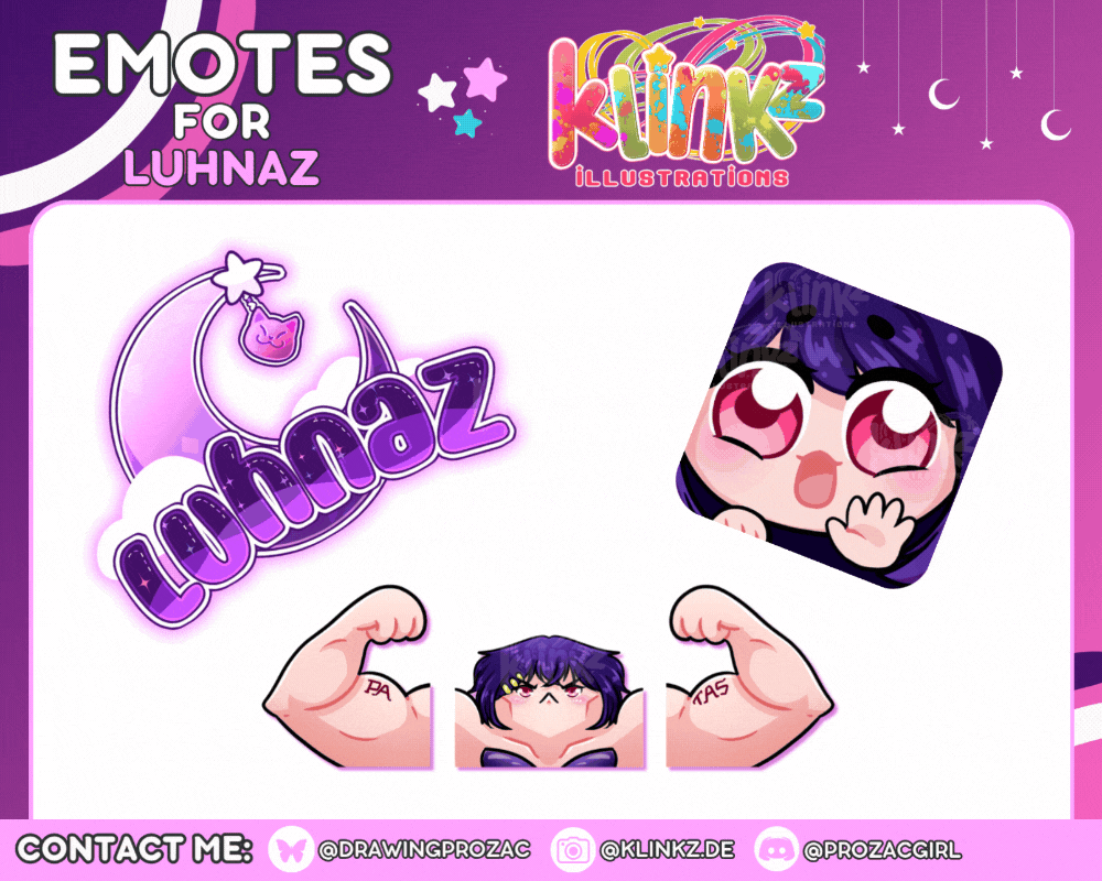 VTuber Logo & Emotes @luhnaz